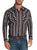 Ely and Walker Mens Stripe Western Snap Blue Poly/Cotton L/S Shirt