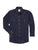 Ely and Walker Mens Stripe Western Snap Navy Poly/Cotton L/S Shirt