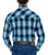Ely and Walker Mens Plaid Western Snap Turquoise Poly/Cotton L/S Shirt