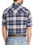 Ely and Walker Mens Wrinkle Resistance Plaid Navy Poly/Cotton S/S Shirt