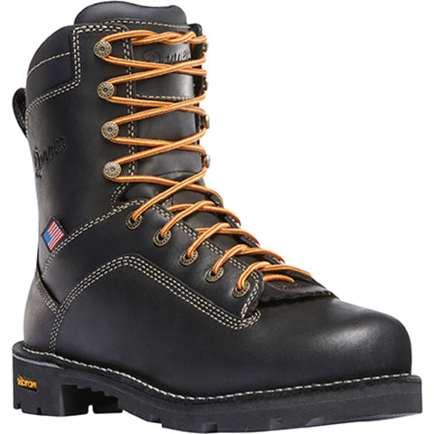 Danner Quarry USA 8in AT Mens Black Leather Goretex Work Boots 17311