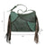 American West Womens Gypsy Patch Light Turquoise Leather Handbag Bag