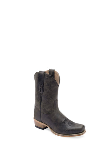 Old West Womens Western Black Leather Cowboy Boots 7 M