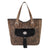 American West Womens Annies Secret Collection Charcoal Brown Leather Tote Bag