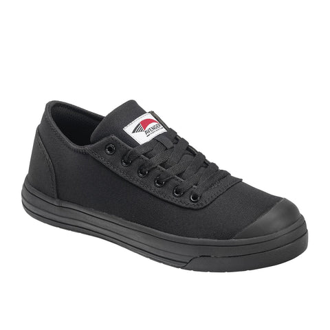 Avenger Mens Blade 6 Eye Black Canvas AT EH SR Sneaker Work Shoes
