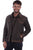 Scully Mens Tweed Jean Vintage Brown Leather Leather Jacket M