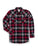 Ely and Walker Mens Western Plaid Flannel Black/Red 100% Cotton L/S Shirt