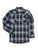 Ely and Walker Mens Western Plaid Flannel Indigo 100% Cotton L/S Shirt