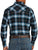 Ely and Walker Mens Western Brawny Flannel Black/Blue 100% Cotton L/S Shirt