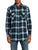Ely and Walker Mens Western Brawny Flannel Black/Blue 100% Cotton L/S Shirt