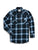 Ely and Walker Mens Western Brawny Flannel Black/Blue 100% Cotton L/S Shirt