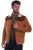 Scully Mens Faux Shearling Tan Leather Leather Jacket M