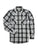 Ely and Walker Mens Pro Vented Plaid Black/White Poly/Cotton L/S Shirt