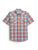 Ely and Walker Mens Western Plaid Snap Melon Poly/Cotton S/S Shirt