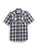 Ely and Walker Mens Western Plaid Snap Ecru Poly/Cotton S/S Shirt