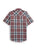 Ely and Walker Mens Western Plaid Snap Burgundy Poly/Cotton S/S Shirt
