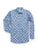 Ely and Walker Mens Checkered Patchwork Snap Denim Blue 100% Cotton L/S Shirt