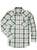 Ely and Walker Mens Textured Aztec Plaid Hunter Green Poly/Cotton L/S Shirt