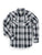 Ely and Walker Mens Textured Western Plaid Black Poly/Cotton L/S Shirt