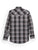 Ely and Walker Mens Western Textured Plaid Sawtooth Black Poly/Cotton L/S Shirt