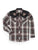 Ely and Walker Mens Eagle Embroidery Plaid Khaki Poly/Cotton L/S Shirt