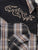 Ely and Walker Mens Scroll Embroidery Plaid Black Poly/Cotton L/S Shirt