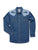 Ely and Walker Mens Rose Retro Contrast Blue 100% Cotton L/S Shirt