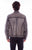 Scully Mens Distressed Slim Fit Grey Leather Leather Jacket