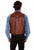Scully Mens Distressed Yoke Brown Leather Leather Vest
