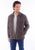 Scully Mens Western Button Up Grey Leather Leather Jacket