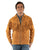 Scully Mens Rugged Fringe Bourbon Suede Leather Jacket