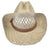 Rockmount Unisex 6in Crown Western Beige Raffia Straw Cowboy Hat