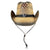 Rockmount Unisex 2-Tone Pinch Crease Brown Raffia Straw Cowboy Hat