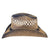 Rockmount Unisex 2-Tone Pinch Crease Brown Raffia Straw Cowboy Hat