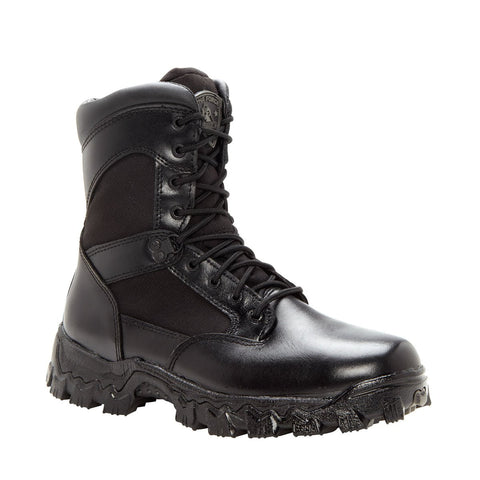 Rocky Mens Black Leather 1000 Denier AlphaForce Waterproof Duty Boots