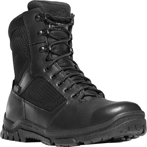 Danner Lookout Side-Zip 8in Mens Black Leather Work Boots 23824