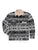 Ely and Walker Mens Aztec Sherpa Lined Charcoal 100% Polyester Fleece Jacket