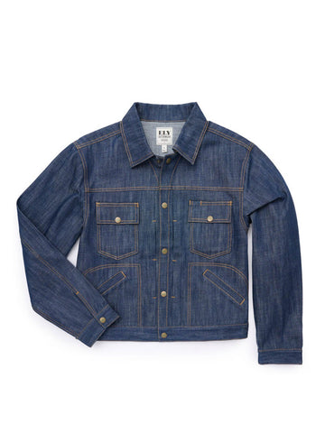 Ely and Walker Mens Vintage Reissue Blue 100% Cotton Denim Jacket