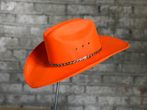 Rockmount Mens Orange Felt Sierra Cowboy Hat S/M