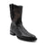 Ferrini Mens Winston R-Toe Black Leather Alligator Cowboy Boots