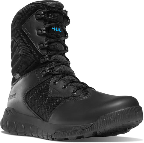 Danner Mens Instinct Tactical Side-Zip 8in 400G Black Leather Military Boots