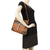 American West Womens Saddle Ridge Natural Tan Leather Handbag Bag