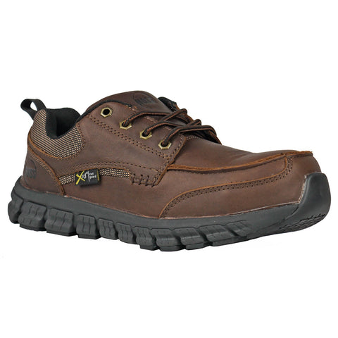 Hoss Boots Mens Stepper Ultra Light Brown Creek Leather Tumbled Work Shoes