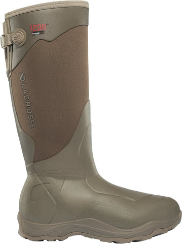 LaCrosse Mens Alpha Agility 17in 1200G Brown Rubber Hunting Boots