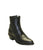Sage Mens 7in Zipper Narrow Round Toe Black Cowhide Ankle Boots