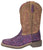 Smoky Mountain Children Girls Ariel Brown/Purple Leather Cowboy Boots 3D