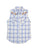 Ely and Walker Womens Floral Embroidery Plaid Lavender Cotton Blend S/L Shirt