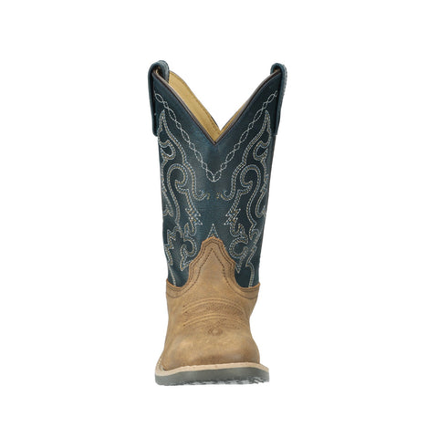 Smoky Mountain Boots Unisex Midland Brown/Midnight Blue Leather Cowboy Boots