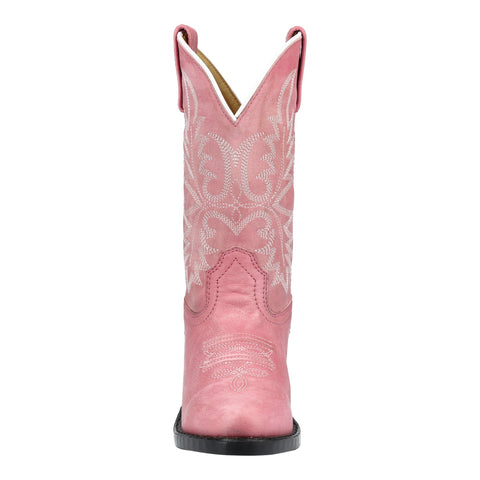 Smoky Mountain Boots Youth Girls Denver Pink Leather Cowboy Boots 6 R