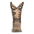 Smoky Mountain Boots Kids Girls Safari Brown Distress/Tiger Leather Cowboy Boots